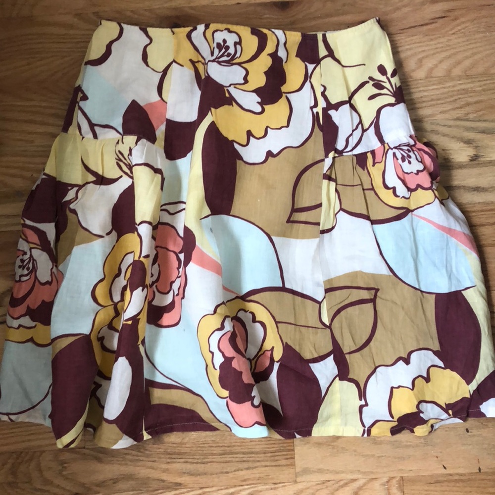 Floral print skirt from Anthropologie